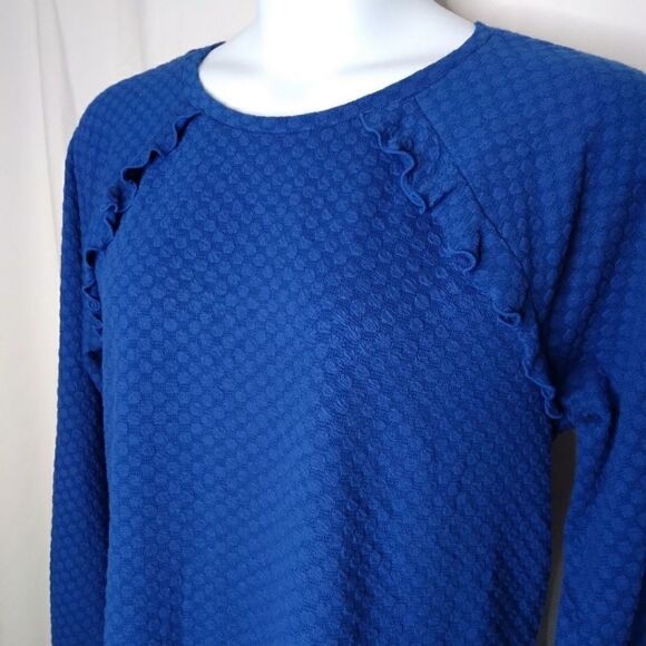 ELLE Cobalt Txtd Knit Top - Picture 1 of 8